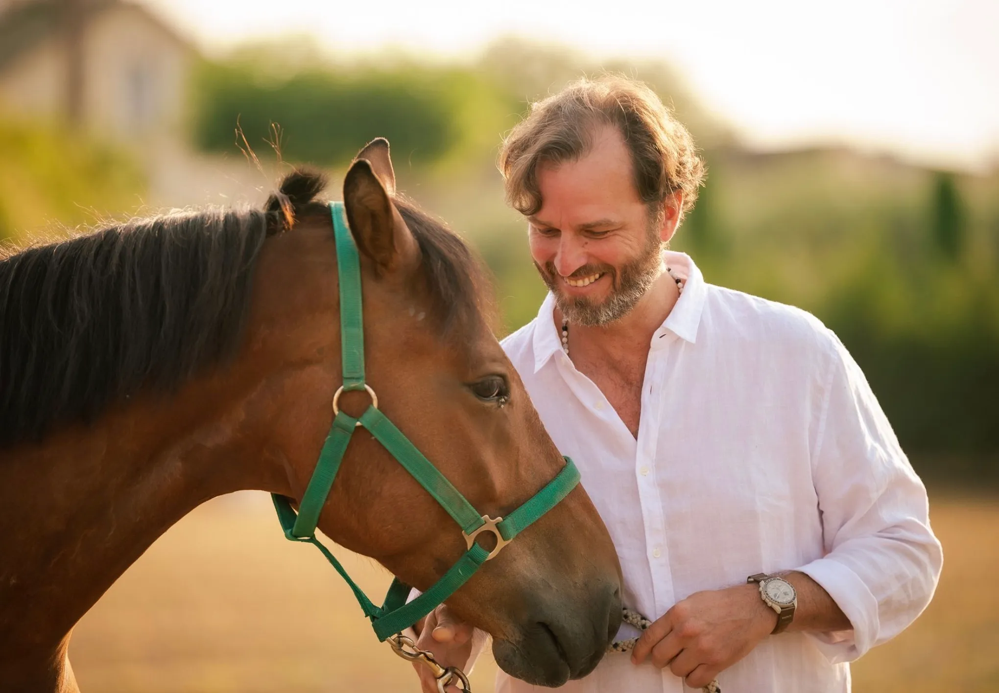 Portrait of Loïc Florentin, outdoors in Provence.